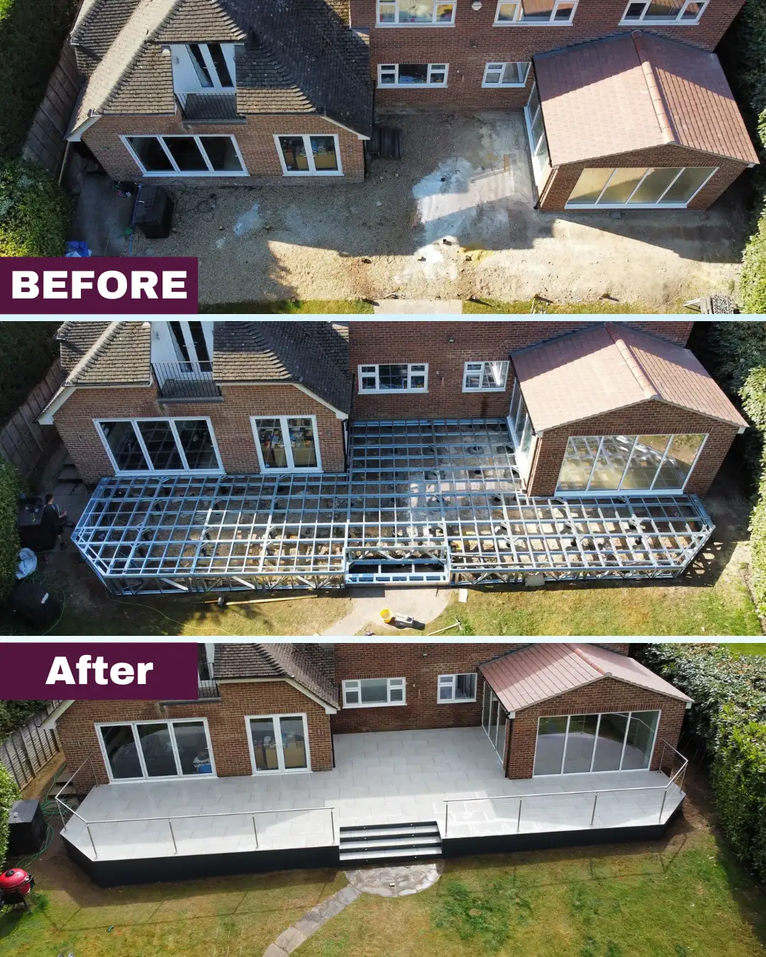 iFrame System Before, During, and After transformation